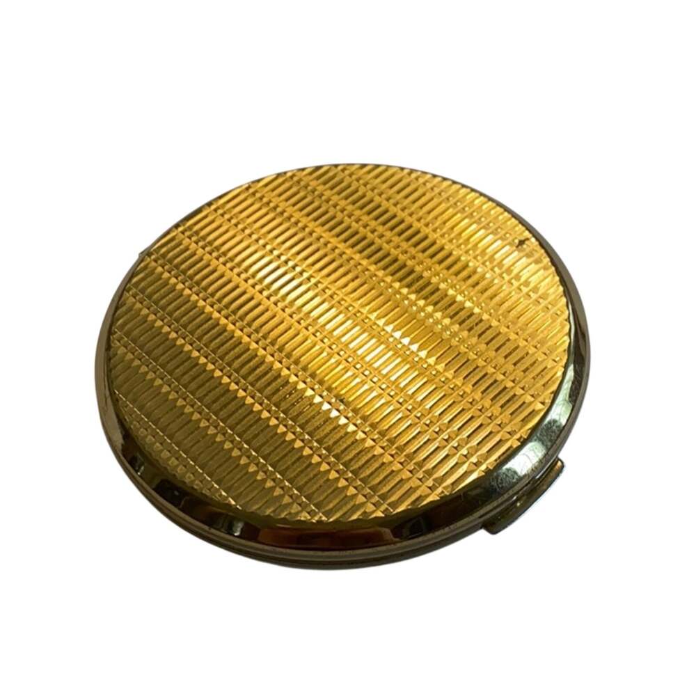 Vintage Stratton powder makeup compact textured gold tone